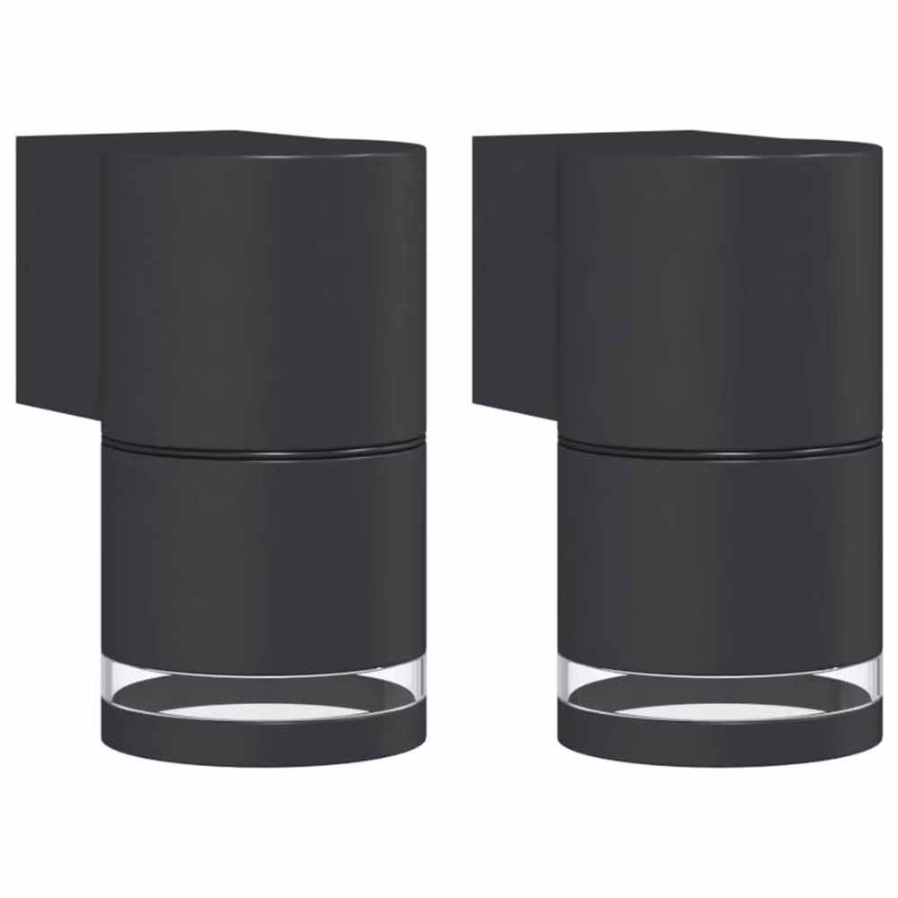Berkfield Home Set of 2 Black Die-cast Aluminium Outdoor Up and Down Wall Lights – 2