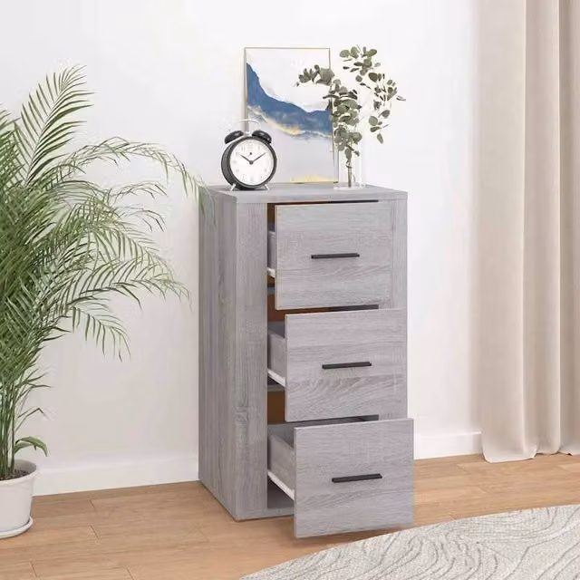 Berkfield Home Grey Sonoma Sideboard in Engineered Wood W/D/H: 40 x 33 x 70 cm