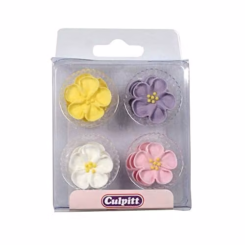 Culpitt Wild Roses Cake Toppers, 12 Pack, Multicolour