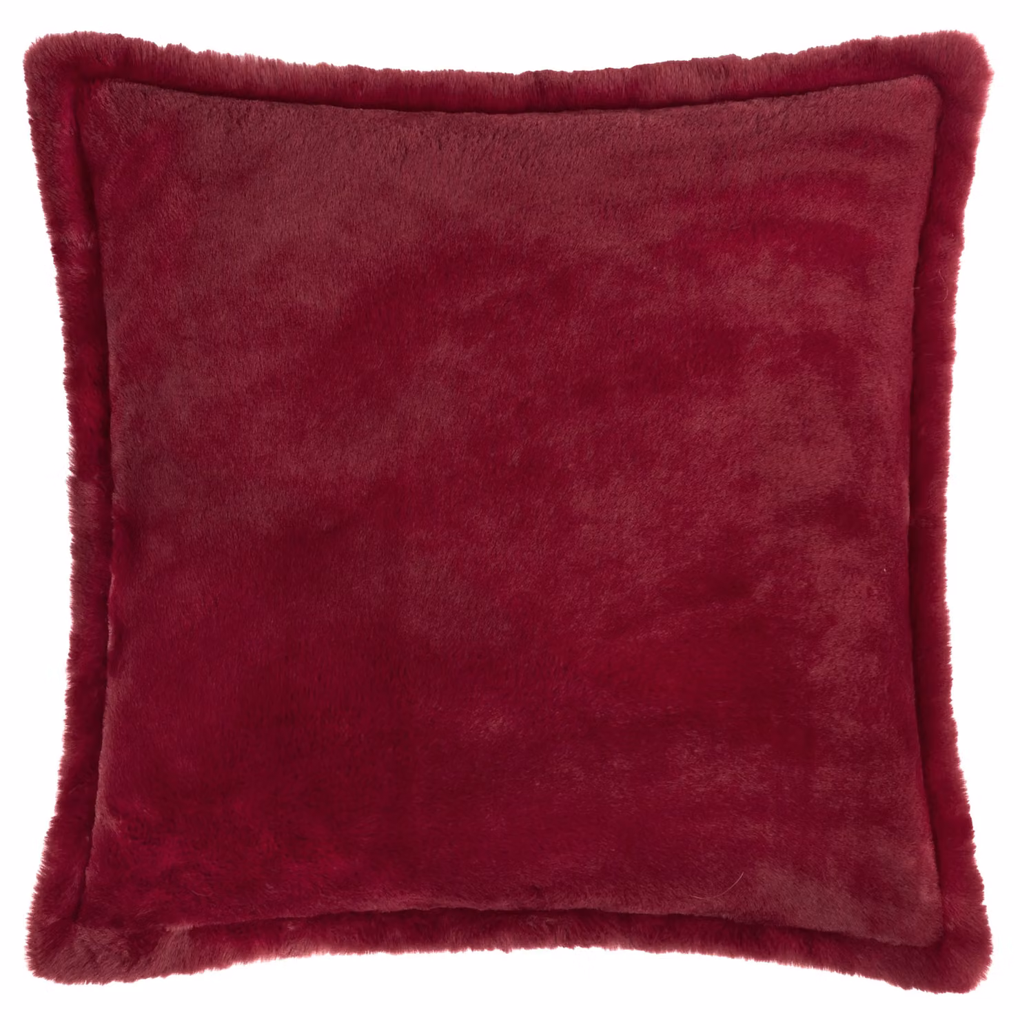 Furn Kallu Reversible Faux Fur Decorative Cushion in Red or Pink, W/D/H: 45 x 45 x 45 cm – 2