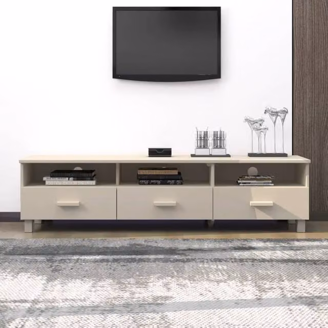Berkfield Home HAMAR TV Cabinet in Honey Brown Solid Pine Wood, W: 158 cm, D: 40 cm, H: 40 cm