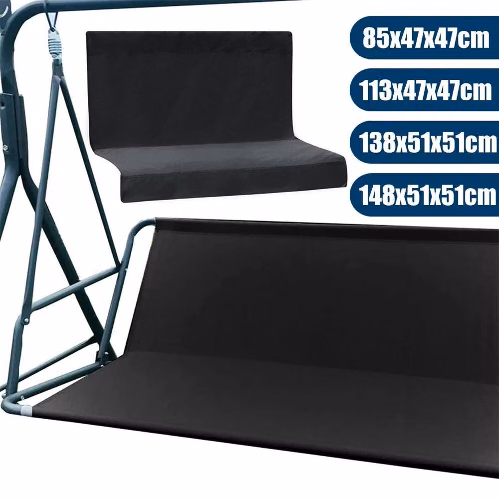 FLAVORA 2 Seater Swing Replacement Bench Seat Cover, Black, W: 85 cm, D: 47 cm, H: 47 cm – 5