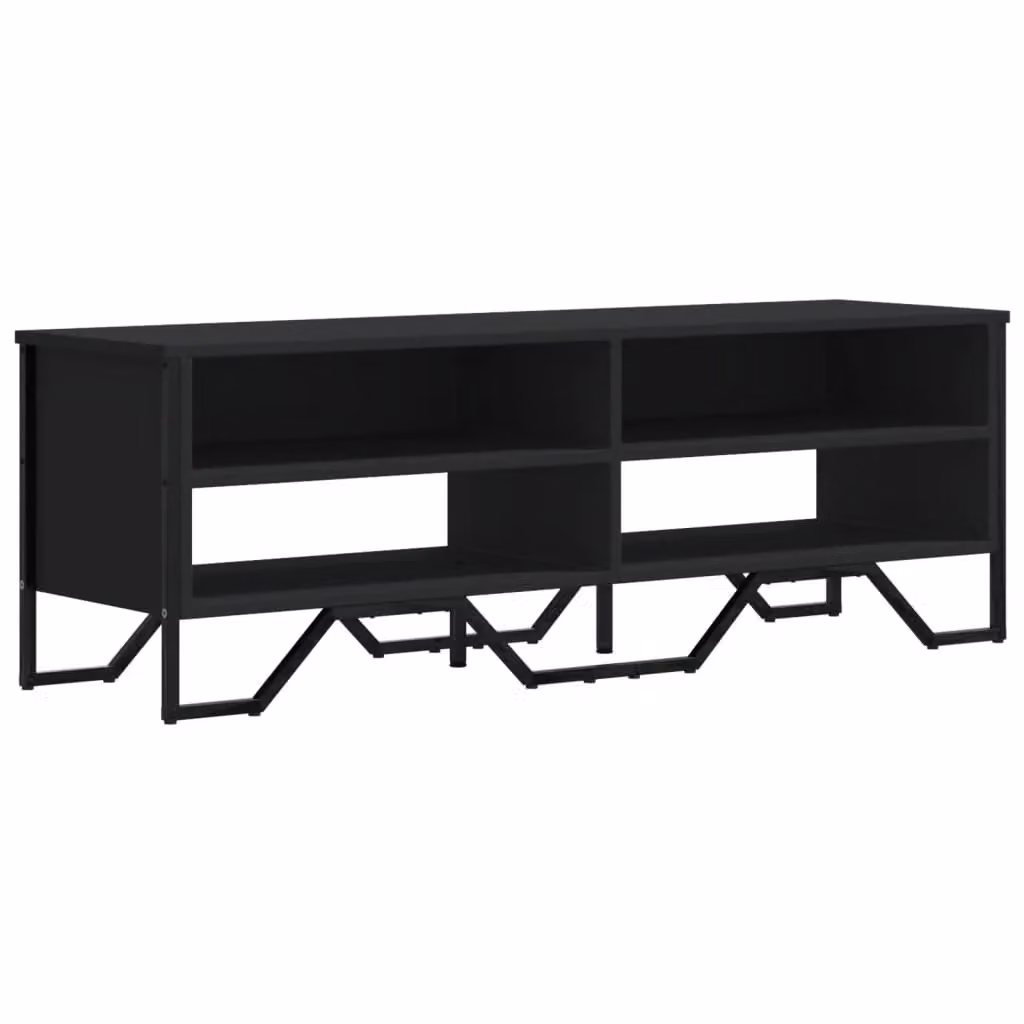 Berkfield Home Modern Black Matt TV Cabinet W/D/H: 122 x 34 x 41 cm – 2