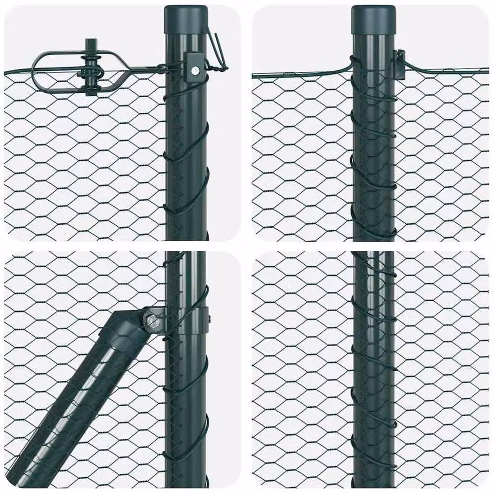 Berkfield Home Green Steel Hexagon Fence, W: 0.5 m, L: 10 m – 5
