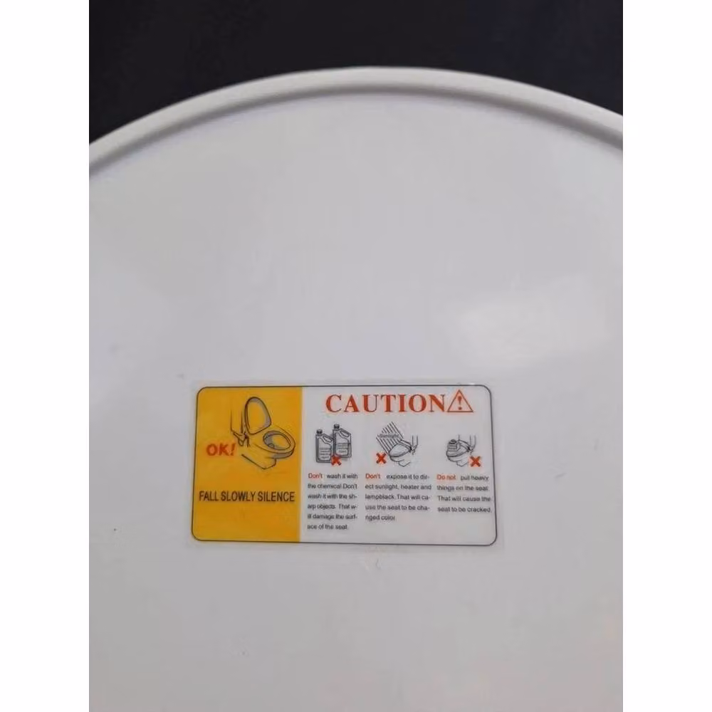 NESTLUNE Luxury D-Shape Heavy Duty Soft Close Toilet Seat in White – 4
