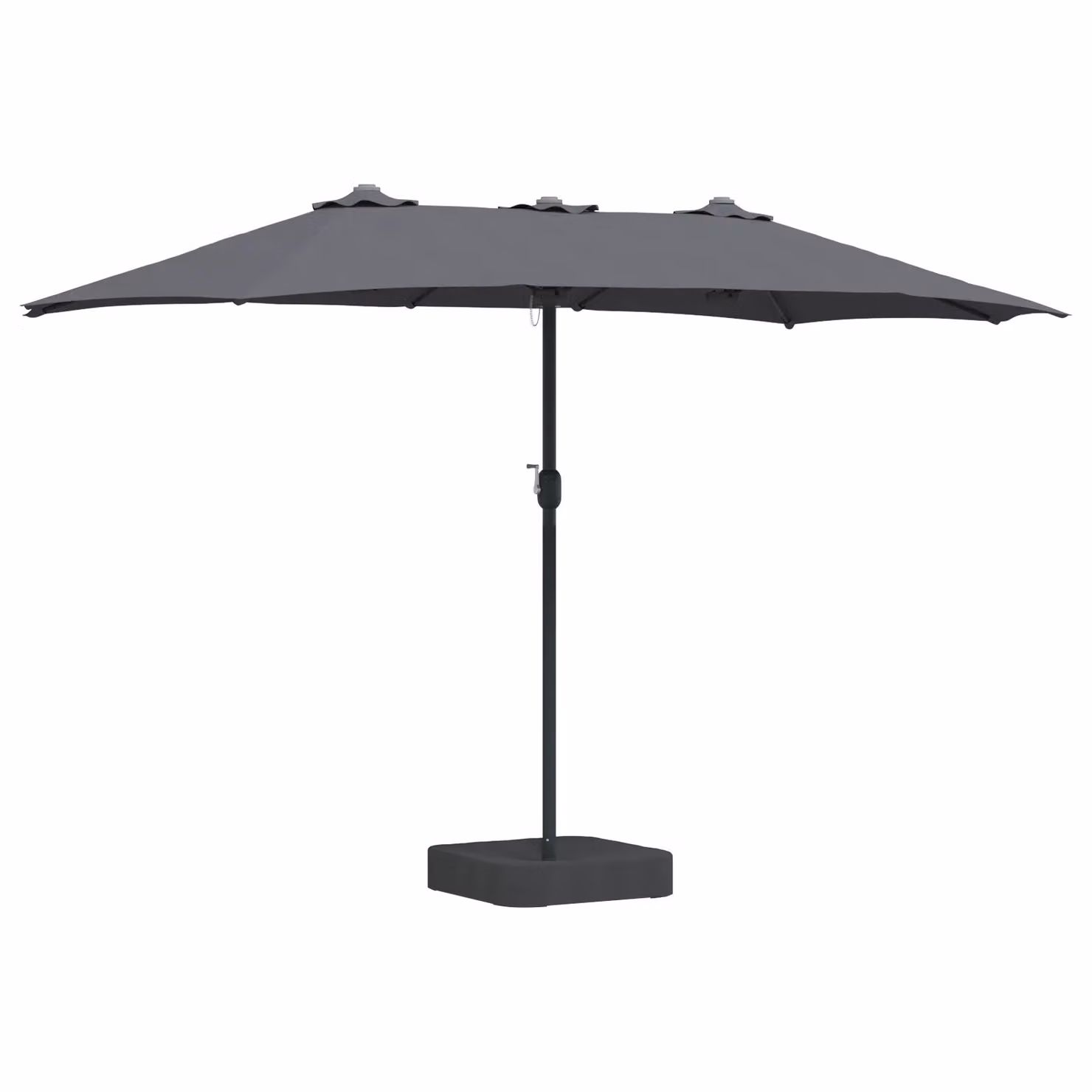 Berkfield Home Anthracite Cantilever Garden Parasol with Polyester Fabric, W: 385 cm, D: 209 cm, H: 244 cm – 2