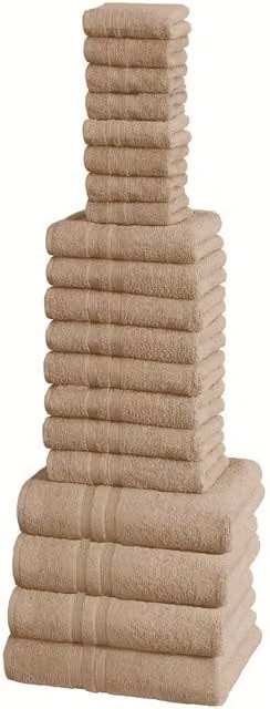 Rapport Home W500 Fluffy Cotton Terry Face Towel in Brown, 30 x 30 cm