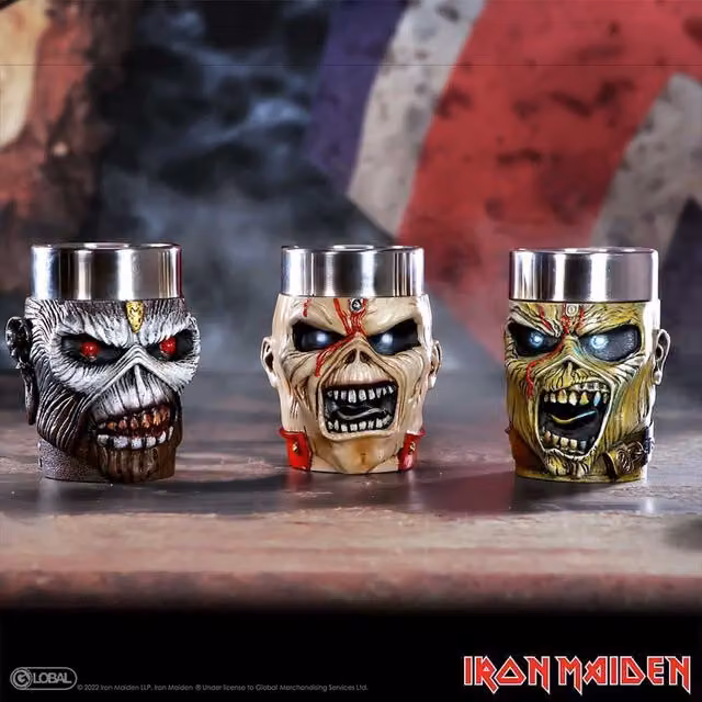 Nemesis Now Iron Maiden Eddie Shot Glass Set, Multicolour, Height: 9 cm