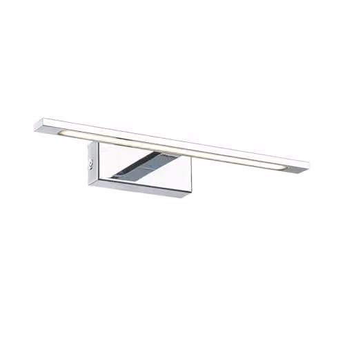 Netlighting Lamiena Modern LED Bathroom Over Mirror Wall Light in Silver with 3000 K Warm White