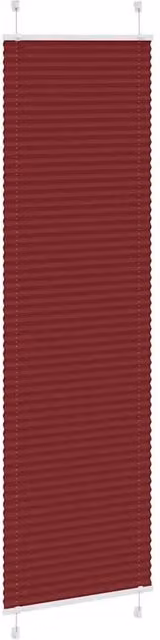 Berkfield Home Single Pleat Fabric Blind in Bordeaux Red, W: 60 cm, H: 200 cm