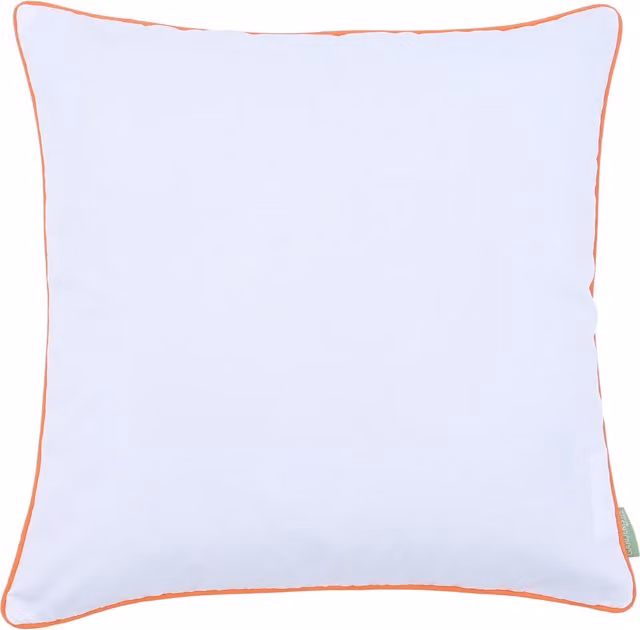 Gardenista Orange and White Square Garden Scatter Cushion, W/D/H: 60 x 60 x 60 cm