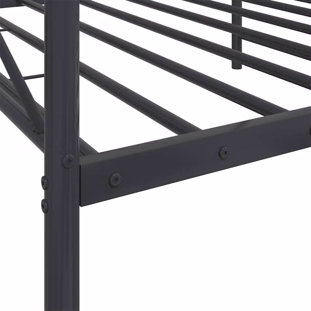 Berkfield Home Durable Metal Day Bed in Black, W/D/H: 100 x 200 cm – 3