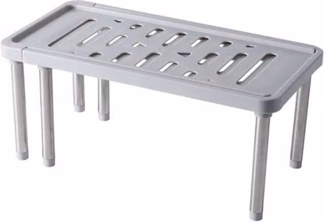 FORGEVIO Adjustable Kitchen Pantry Shelf Organiser in Matt Grey – 1