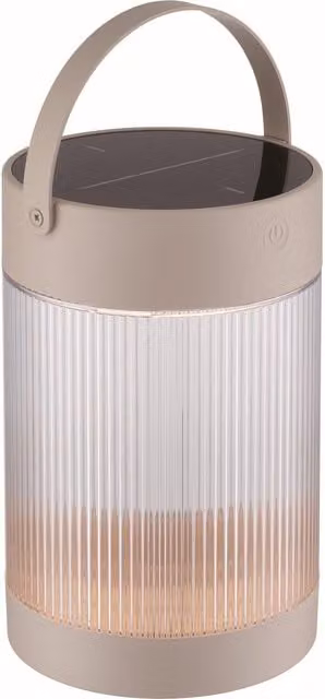 Nordlux Coupar Solar LED Outdoor Portable Lantern, Beige, IP44, Warm White 3000k