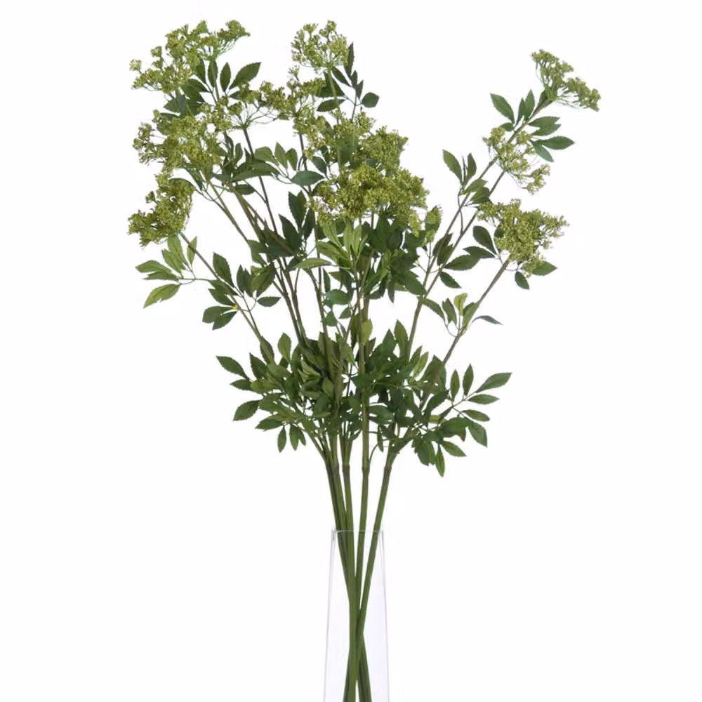 Lemon Pavilion Faux Cow Parsley Ammi Artificial Plant, Green, W: 10 cm, D: 10 cm, H: 100 cm – 3
