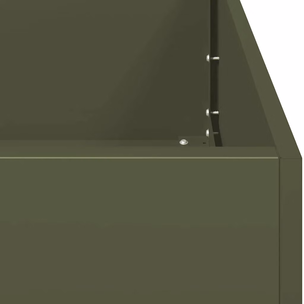 Berkfield Home Steel Planter in Green, W/D/H: 360 x 80 x 40 cm – 4