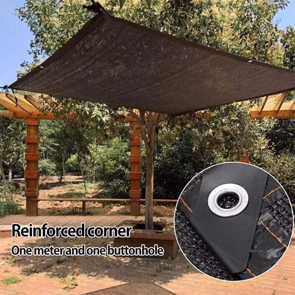 NESTLUNE UV Resistant Black HDPE Shade Sail Mesh Tarp, W: 100 cm, H: 15 cm – 5