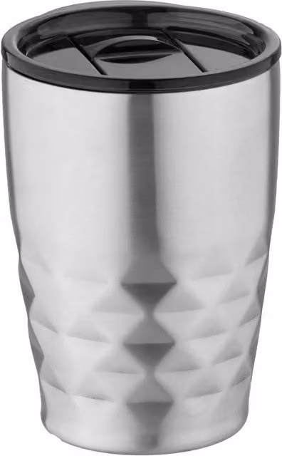 Avenue Geo Geometric Insulated Stainless Steel Tumbler in Silver, 350 ml