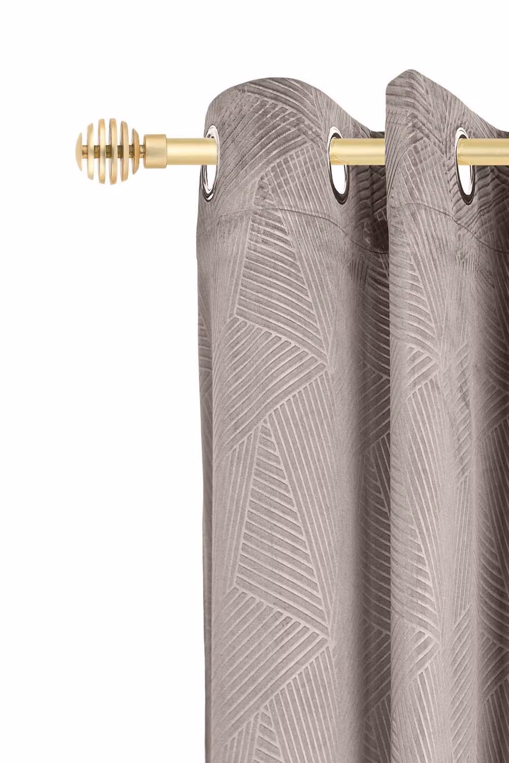 New Edge Blinds Geneva Extendable Eyelet Metal Curtain Pole Set in Gold, Width: 120 cm