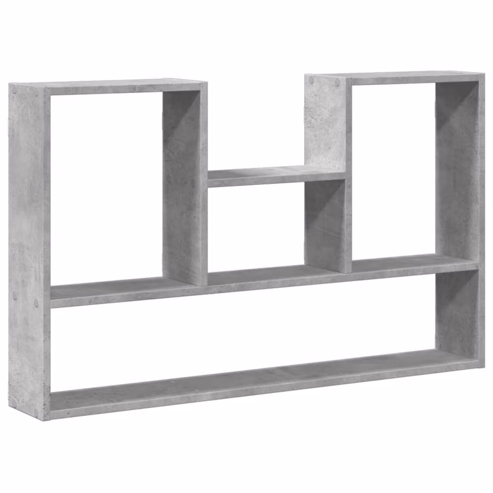 Berkfield Home Wall Mounted Shelf in Concrete Grey, W/D/H: 99 x 15 x 60 cm – 2