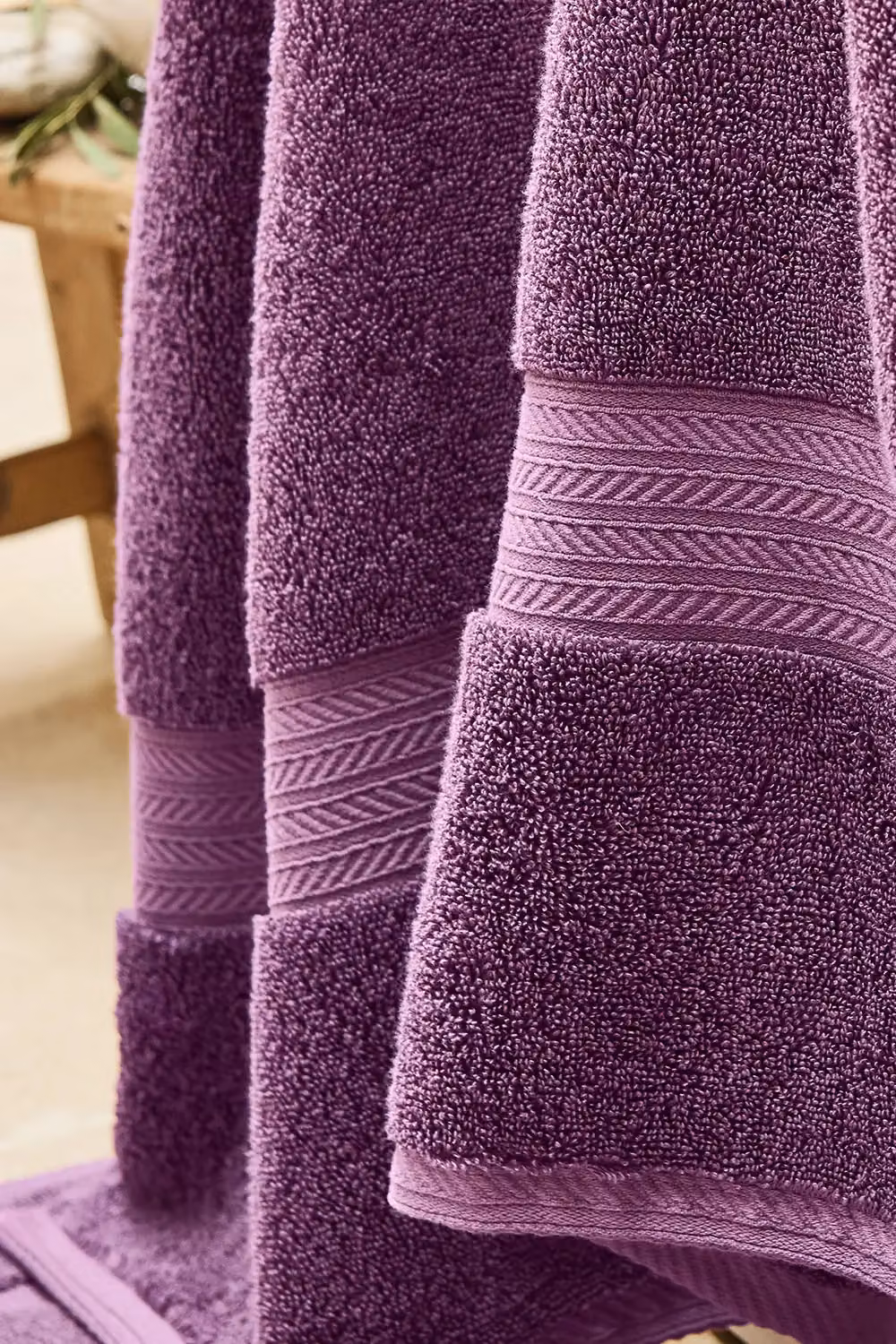 Christy Renaissance Luxury 675GSM Egyptian Cotton Towel in Purple – 3