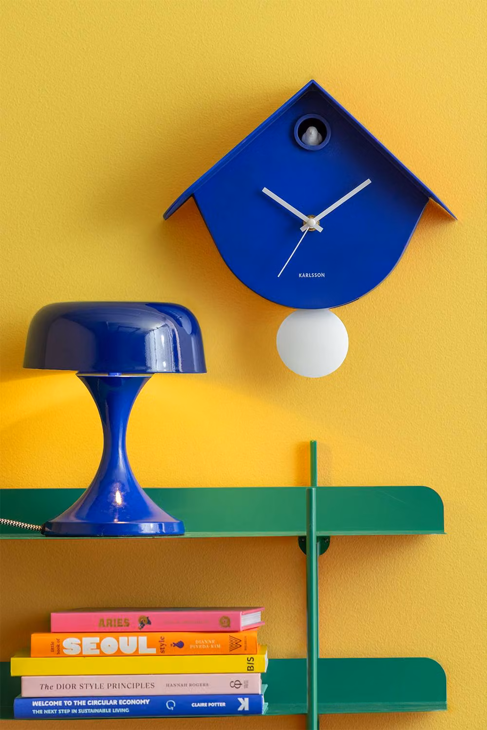 PRESENT TIME Leitmotiv Moda Retro Iron Table Lamp in Cobalt Blue – 3