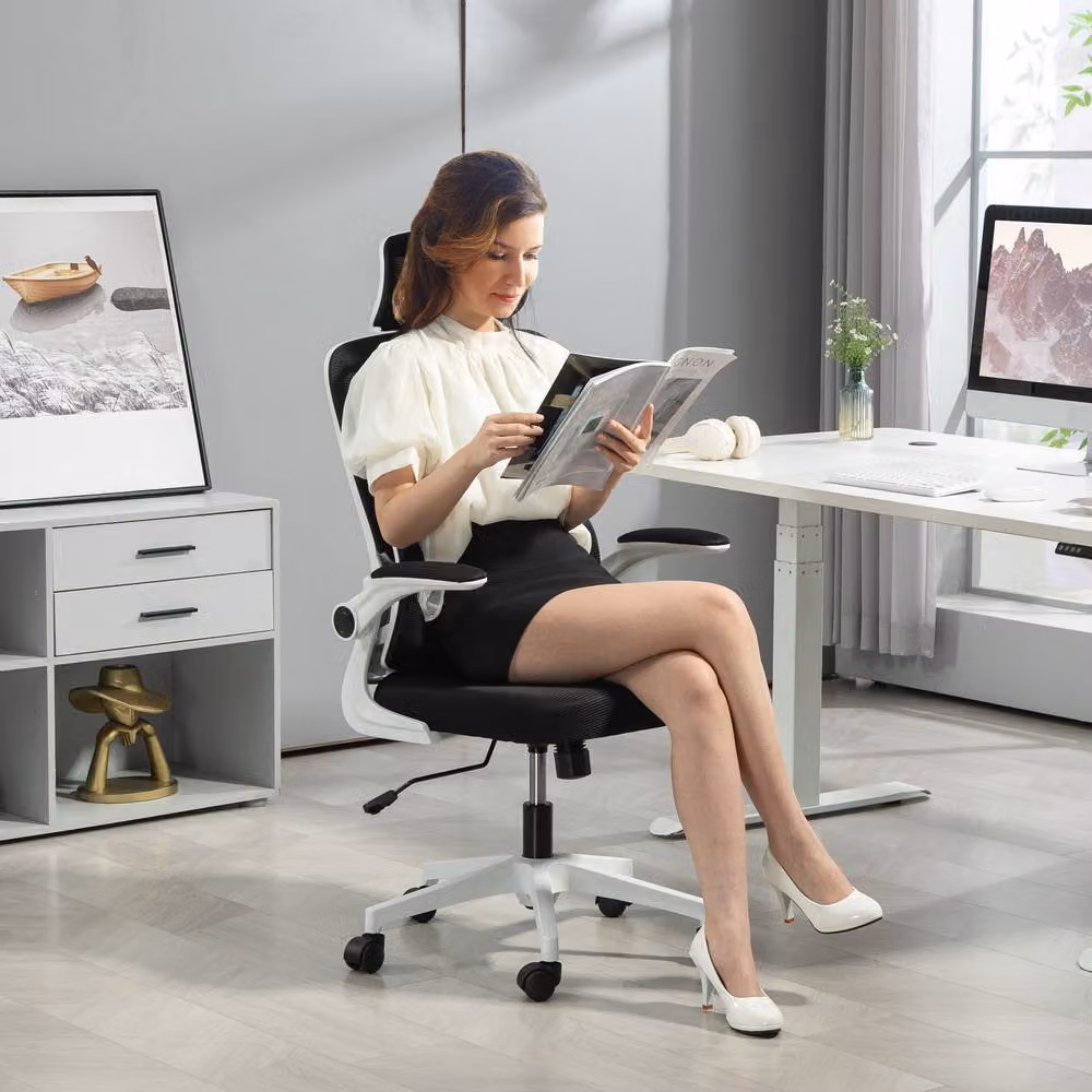 Rolipo Ergonomic High Back Mesh Office Chair with Headrest and Lumbar Support in Black – 2
