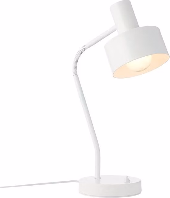 Nordlux Matis White Metal Table Lamp with Adjustable E27 Bulb Holder – 1
