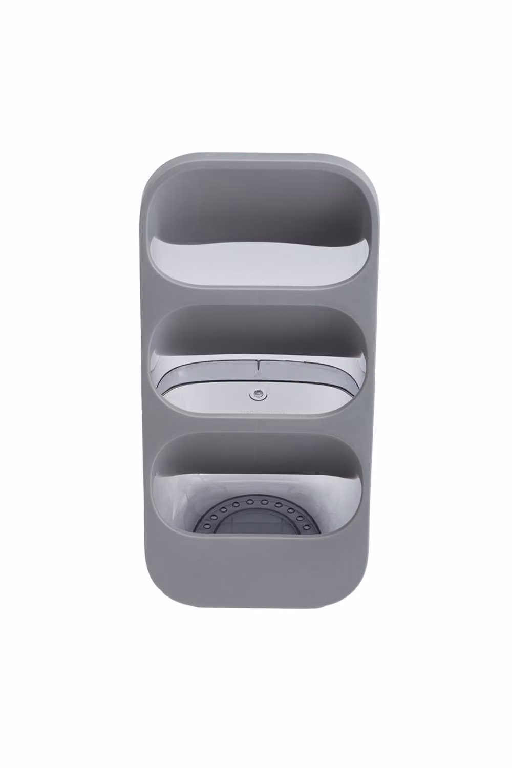 Garden Sanctuary Freestanding 3-Compartment Plastic Utensil Holder in Grey – 2