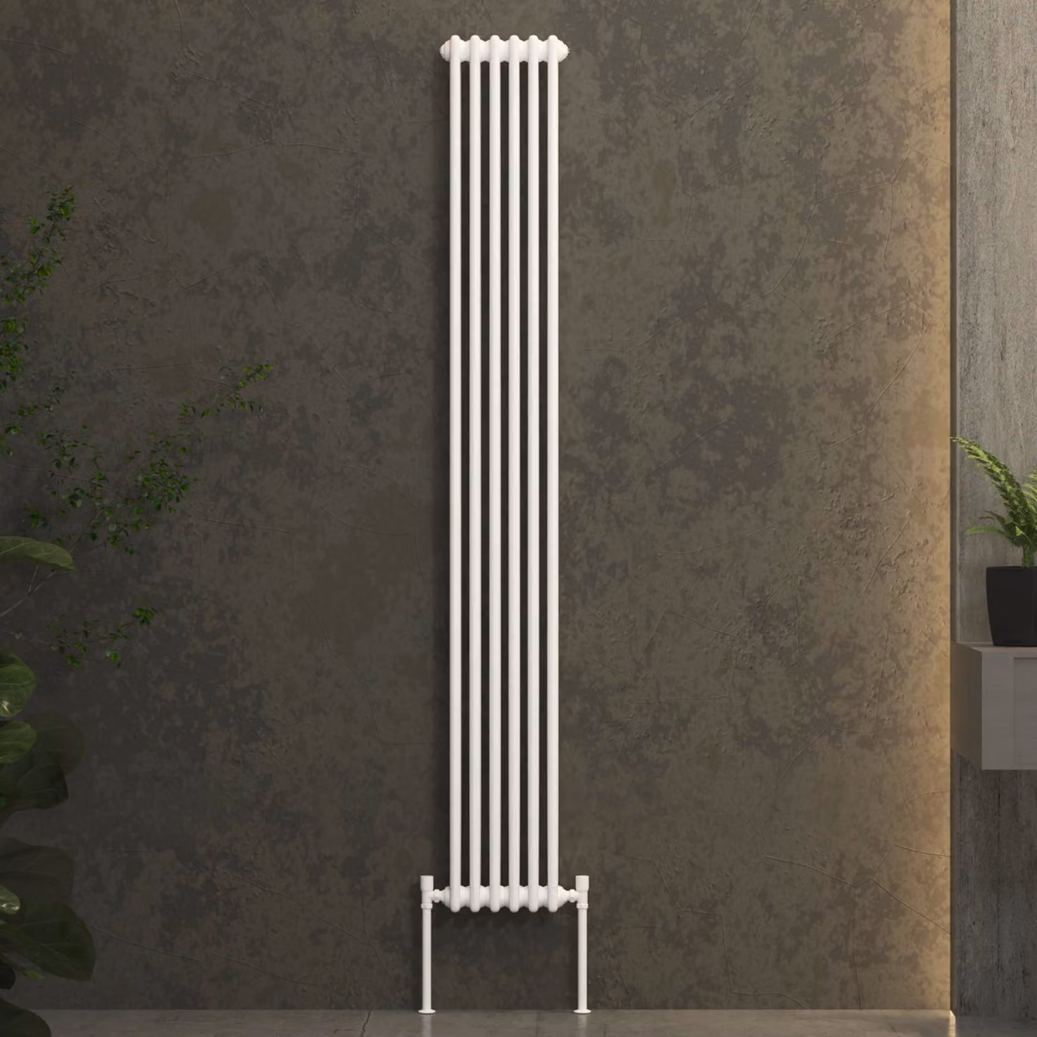 Fluxx Steel Vertical Column Wall Mounted Radiator in Anthracite or White
