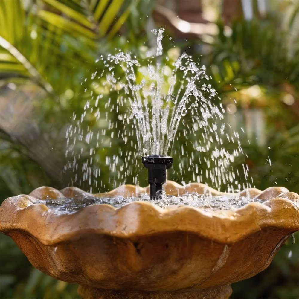 EONLION Solar Floating Fountain in Black for Garden and Pool, W: 100 cm, D: 15 cm – 4