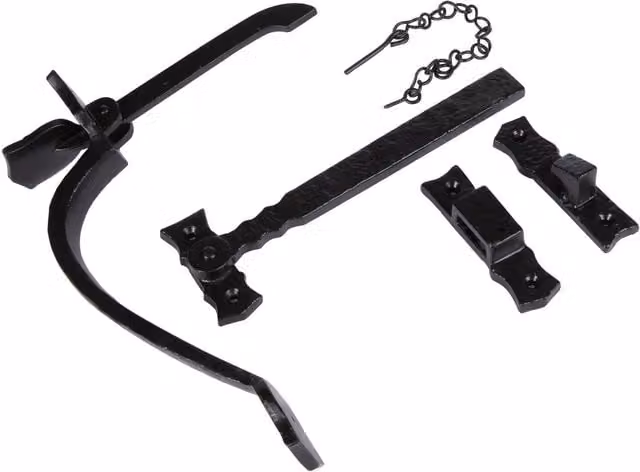 Hammer and Tongs Black Iron Rustic Suffolk Latch