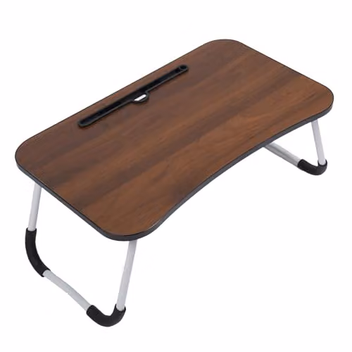 OHS Brown Foldable Wooden Laptop Tray and Bed Table, W/D/H: 60 x 35 x 26 cm – 1