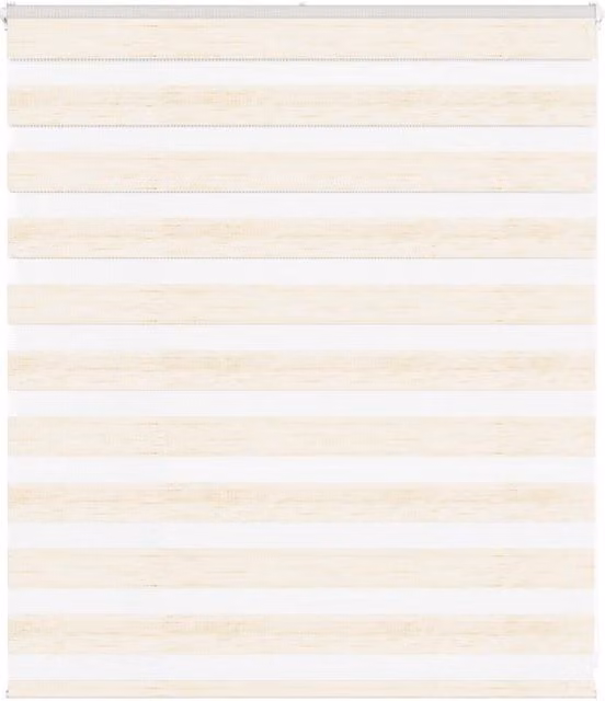 Berkfield Home Zebra Blind in Marble Beige, Polyester Fabric, W: 120 cm, H: 100 cm