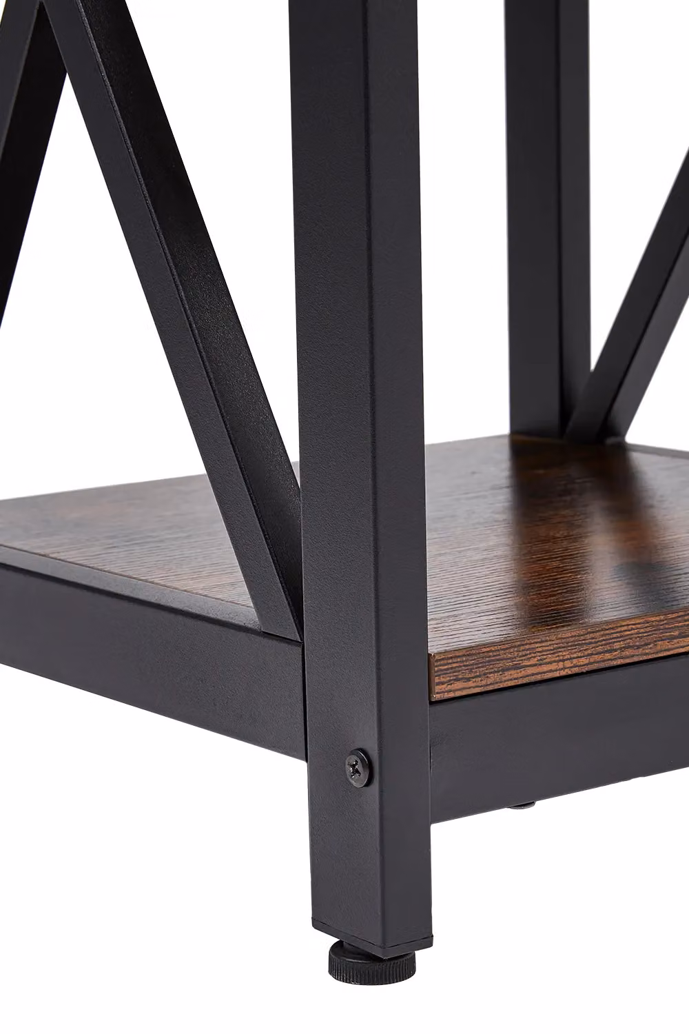 Living and Home Two Layer Vintage Wooden Square Side Table in Brown – 6