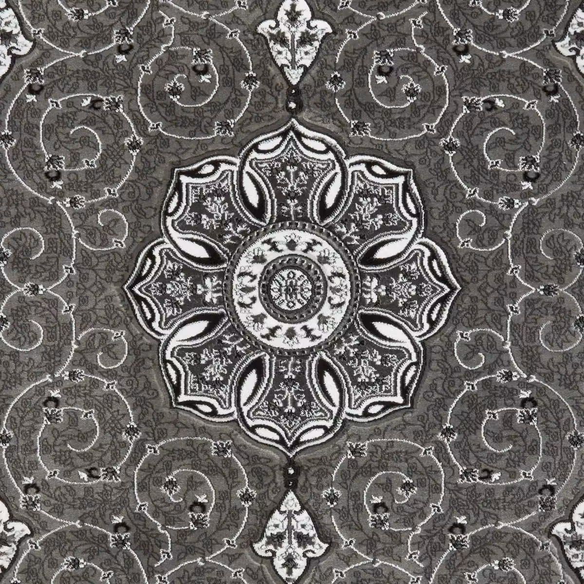 The Rug Shop UK Traditional Easy To Clean Stain-Resistant Floral Area Rug in Silver, W: 200 cm, L: 290 cm – 2