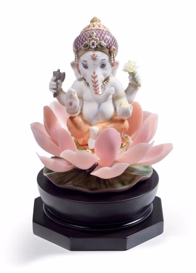 Lladró Padmasana Ganesha Multicolour Porcelain Figurine