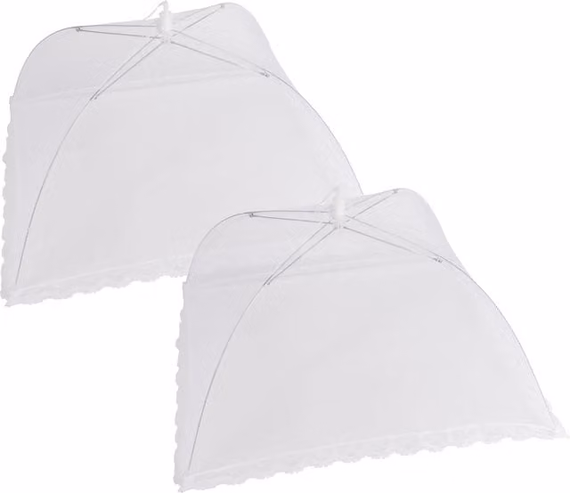 KitchenCraft Umbrella Mesh Food Cover Set in White
