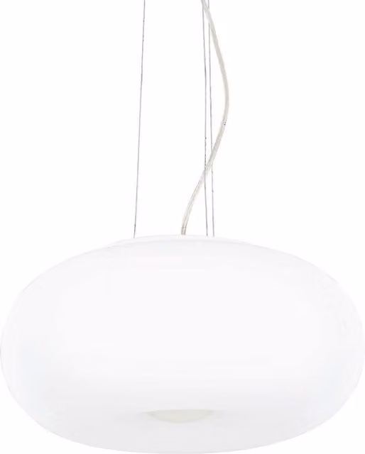 Netlighting Ulisse 3 Light Small Globe Ceiling Pendant in White Glass with E27 Socket