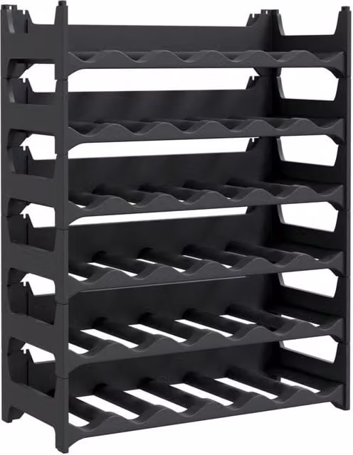 Berkfield Home Stackable Wine Rack for 36 Bottles in Matt Black