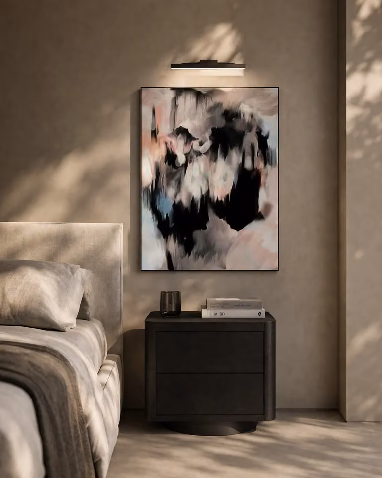 Cien Almas Abstract Oil Painted Canvas Wall Art by Tommy Franks, Multicolour and Black, W: 90.0 cm, H: 60.0 cm