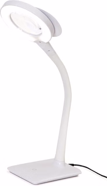 Purelite Dimmable LED Magnifying Desk Lamp in White