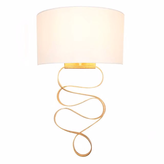 Perch & Parrow Gold and Beige Metal Cylinder Wall Light