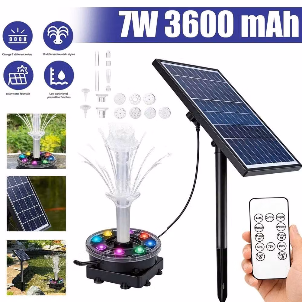 EONLION 7W Solar Fountain Pump for your Garden in Black – 4
