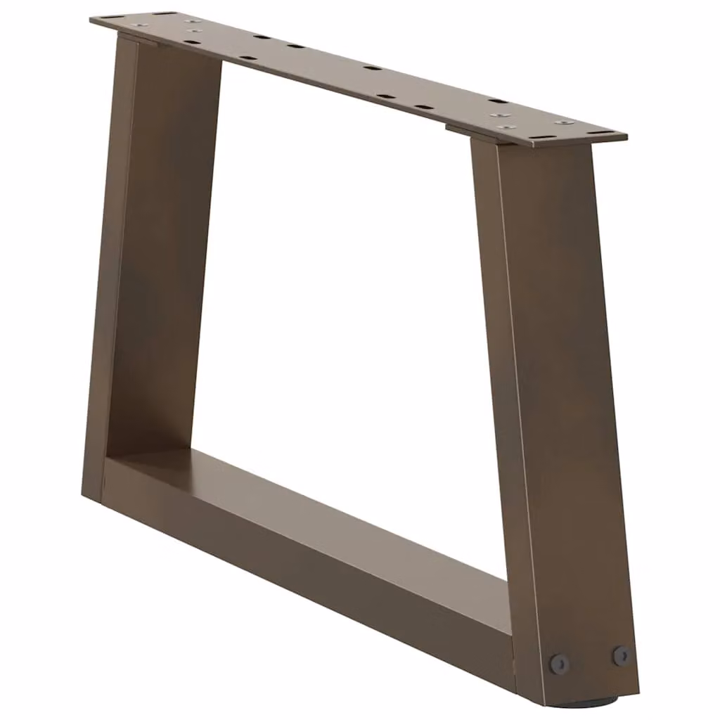 Berkfield Home V-Shape Dining Table Legs, 2 Pieces, Brown Steel, H: 50 cm, W: 30-31.3 cm – 2