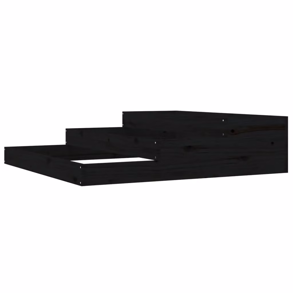 Berkfield Home Black Wooden Raised Planter, W/D/H: 107 x 107 x 27 cm – 2