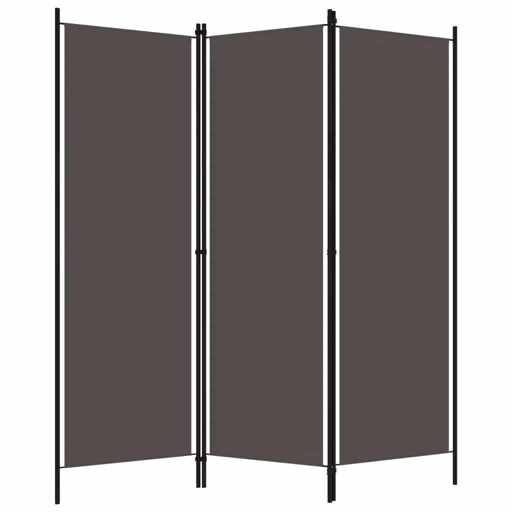 Berkfield Home 3-Panel Modern Room Divider in Anthracite and Black, W: 150 cm, H: 180 cm – 2