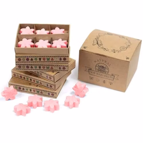 KDMD Japanese Magnolia Wax Melts, Box of 6, Pink – 1