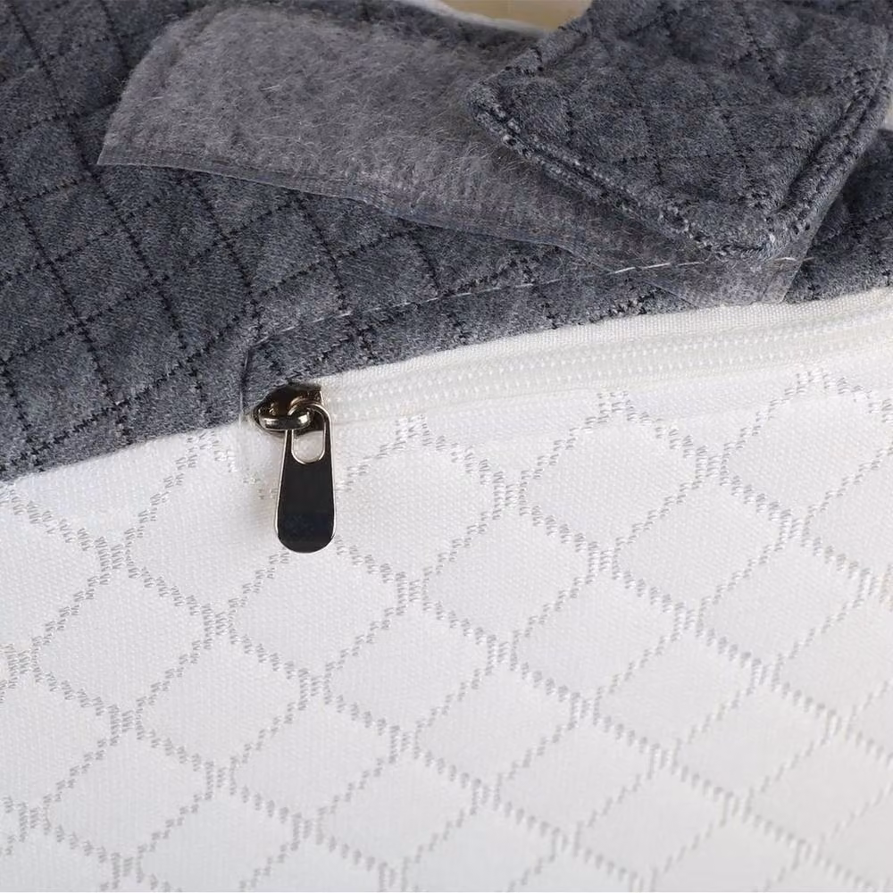VOGREX White Memory Foam Bed Wedge Pillow with Removable Breathable Jacquard Cover for Back Support – 2