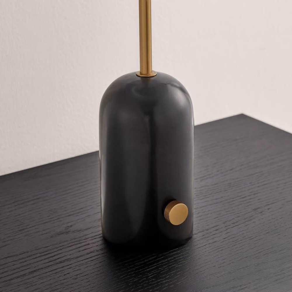 FurnitureboxUK Joceline Dimmable Table Lamp with Black Marble and Gold/Brass Base – 3